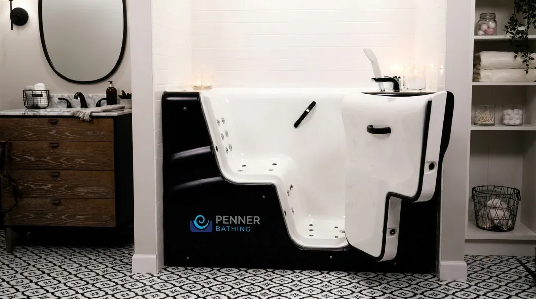 Penner Bathing Dream Spa walk-in tub with wide swing-out door and built-in seating