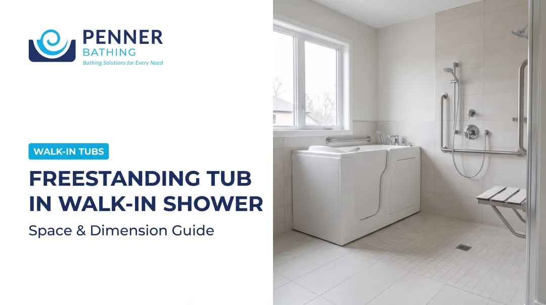 Freestanding Tub in Walk-In Shower: Space & Dimension Guide