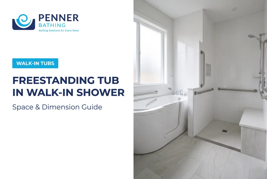 Freestanding Tub in Walk-In Shower: Space & Dimension Guide