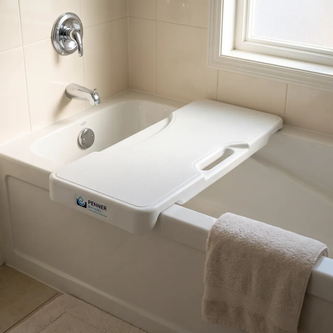 Bathtub board in a home bathroom