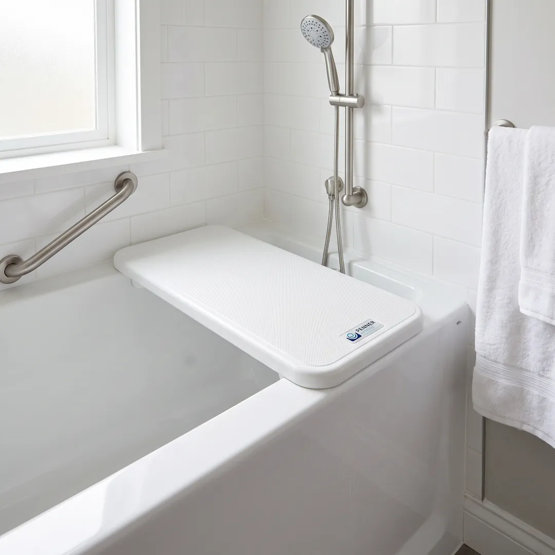 Bathtub board in an assisted living facility bathroom