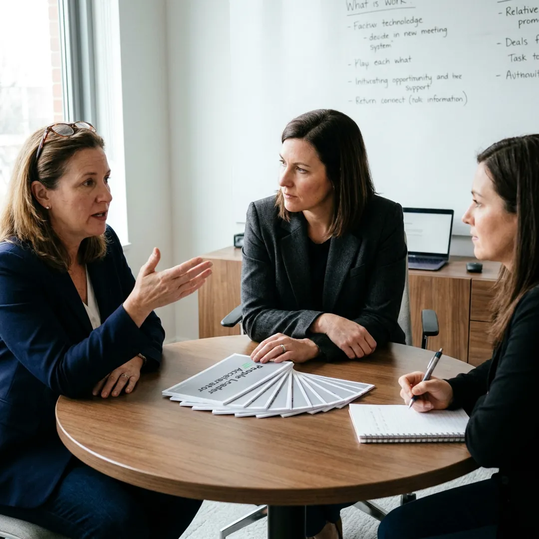 Women HR leaders in a strategy workshop