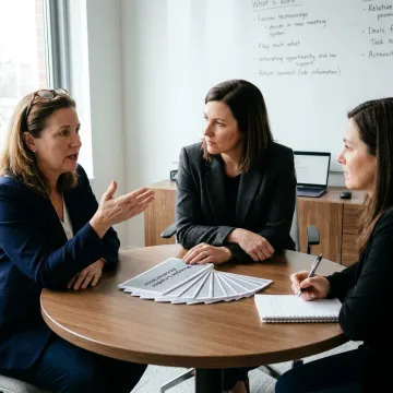 Women HR leaders in a strategy workshop