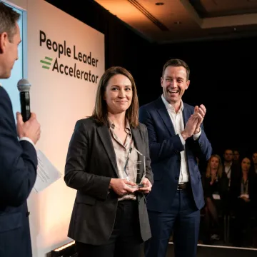 HR professionals celebrating an awards recognition program