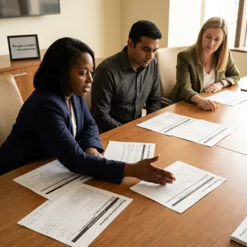 HR leaders reviewing recognition nominations