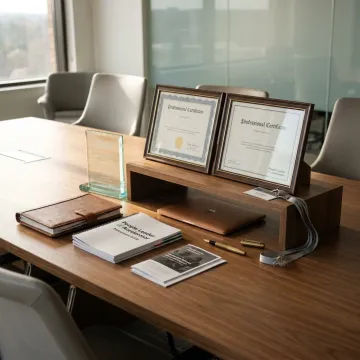HR industry awards and certification display