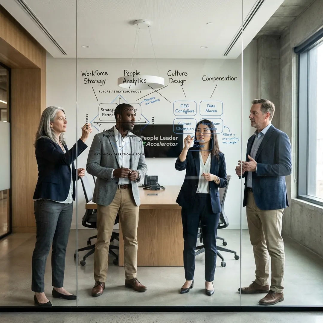 HR leaders planning a workplace transformation process