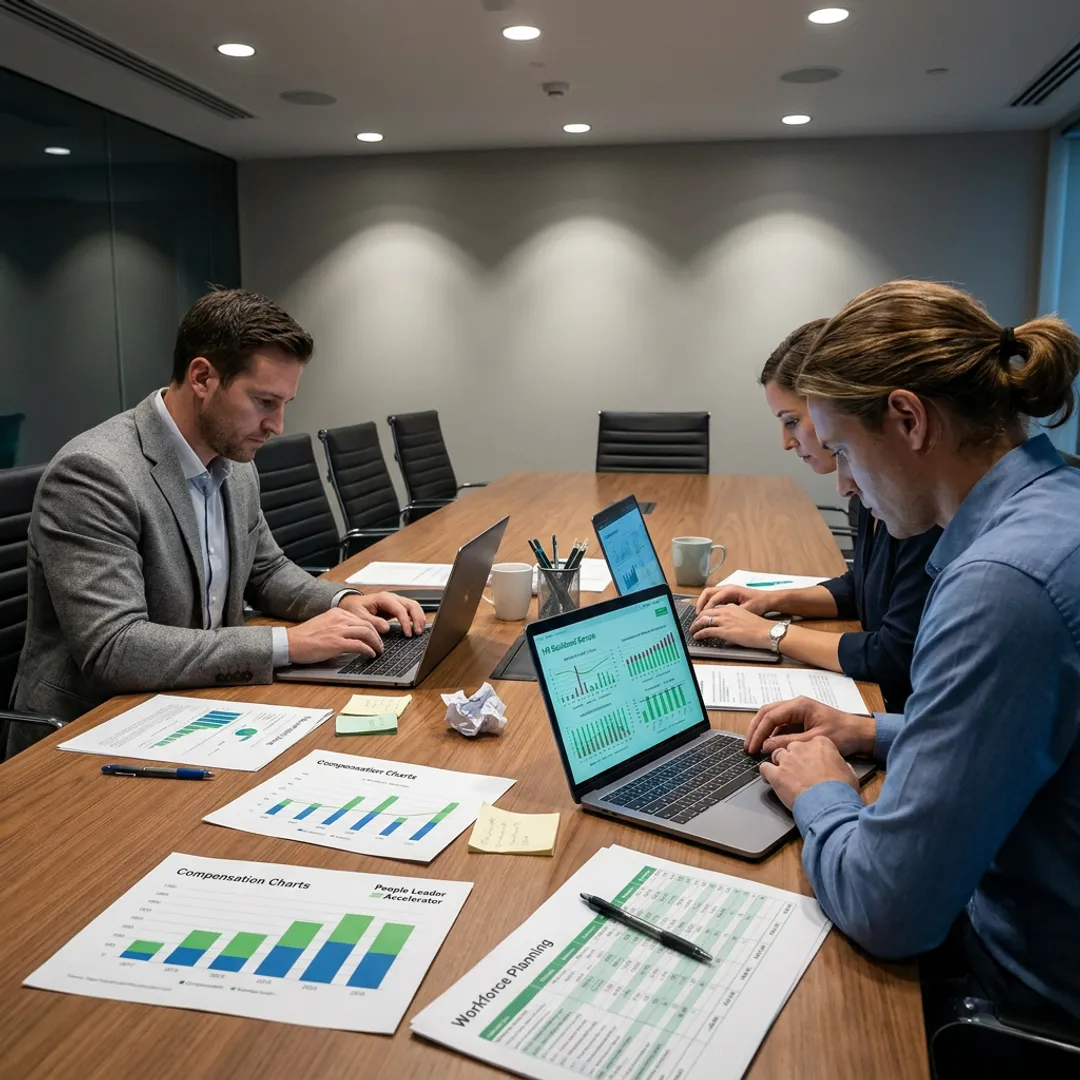 HR leaders reviewing compensation strategy
