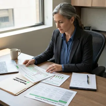 HR leader reviewing strategic profile and workforce planning documents