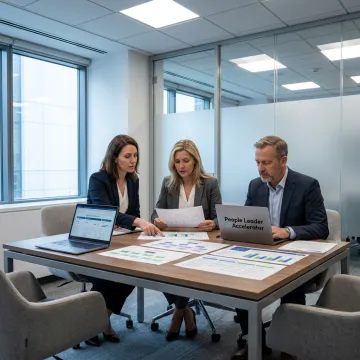 HR leaders reviewing people strategy