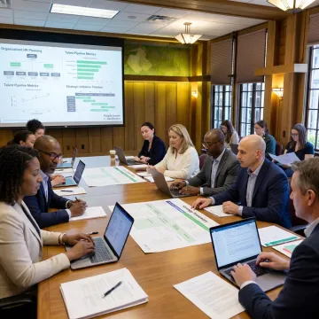 HR leaders collaborating at a professional summit