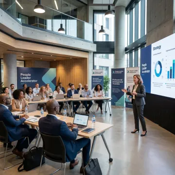 HR professionals attending a leadership summit