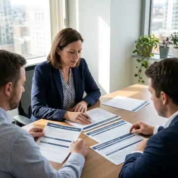 HR advisor reviewing franchise workforce planning documents
