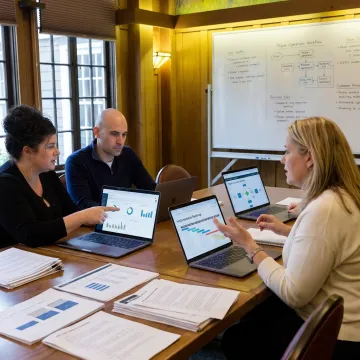 HR leaders reviewing an implementation roadmap