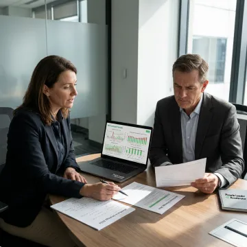 HR leader reviewing workforce strategy with advisor