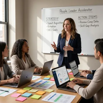 HR consultant leading a startup people strategy workshop