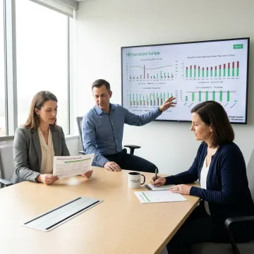 HR leaders reviewing performance management dashboards