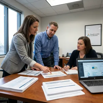 HR leaders discussing performance management strategy