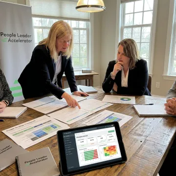 HR leaders reviewing strategy frameworks