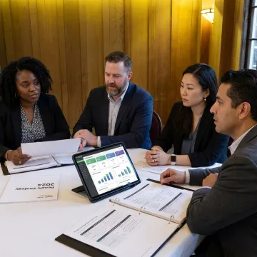 HR leaders collaborating on flexible people strategy