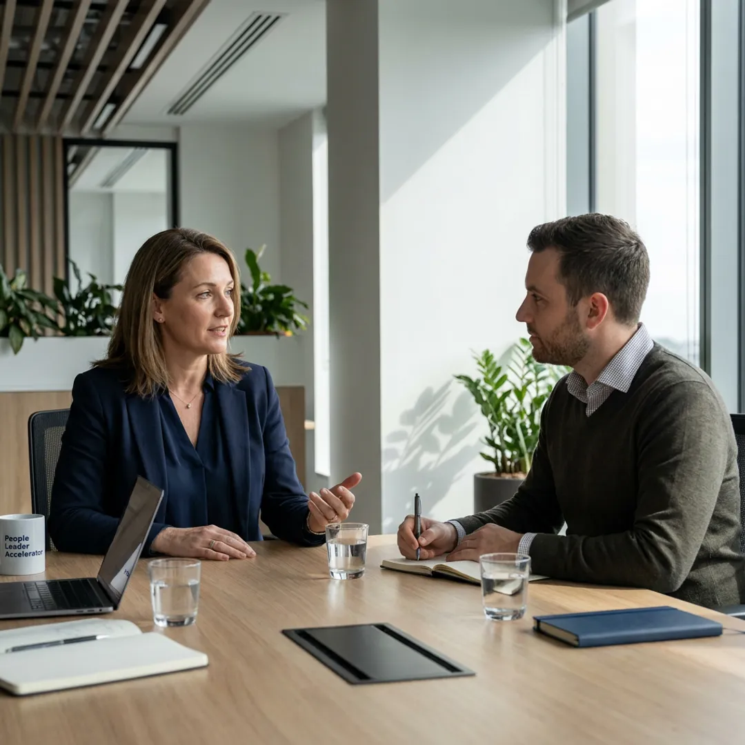 HR mentor advising a people leader