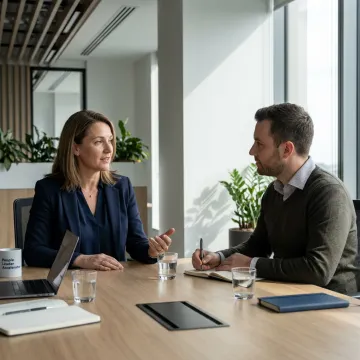 HR mentor advising a people leader