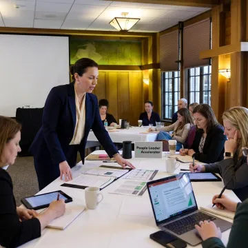Executive coaching session with senior leaders