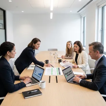 HR executives participating in a roundtable discussion