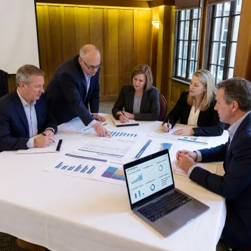 Centralized HR strategy meeting