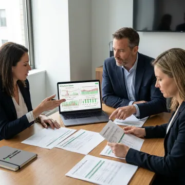 HR leaders reviewing performance dashboards