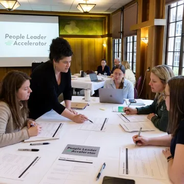 HR leaders collaborating in a strategic workshop