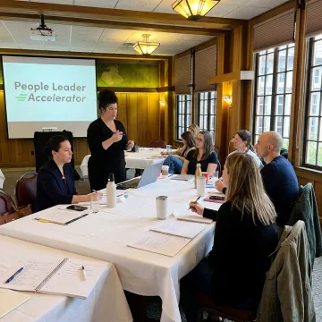 HR leaders participating in a professional development retreat