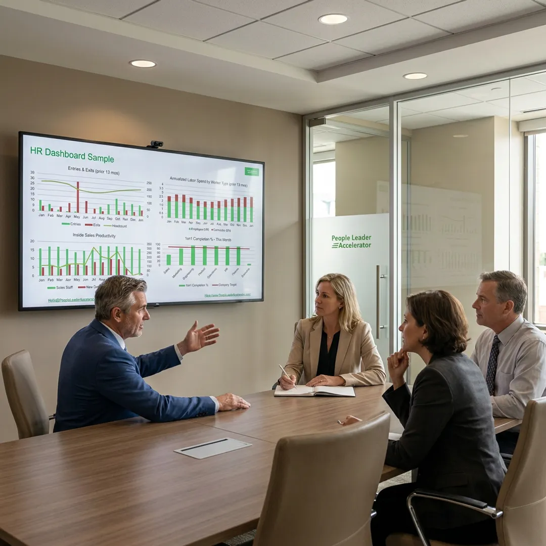 HR leaders reviewing people strategy