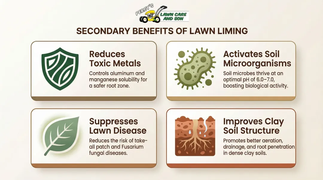 Four key secondary benefits of lawn liming beyond pH adjustment