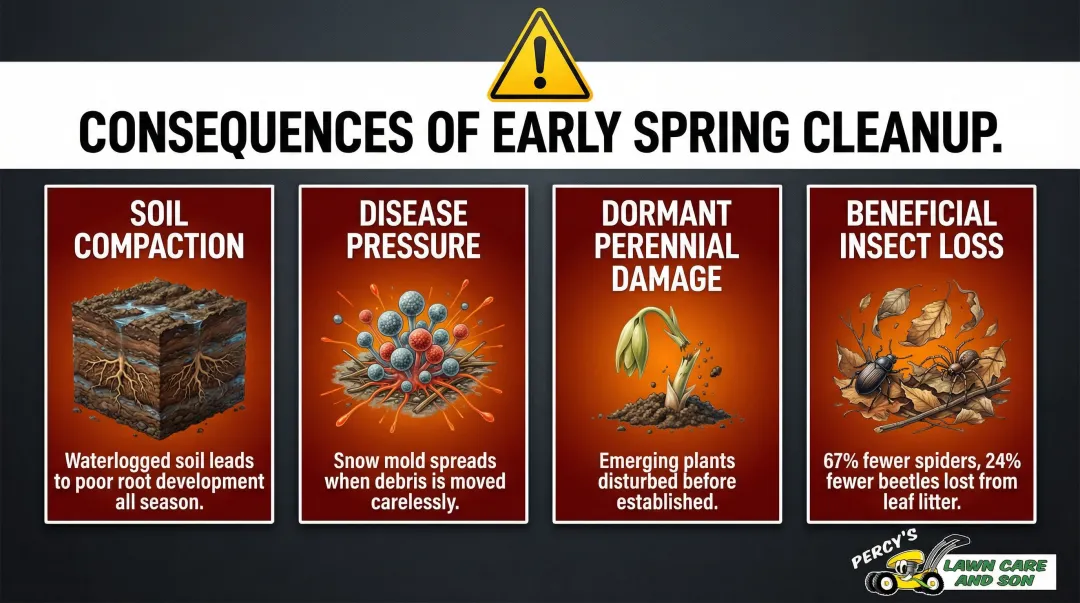 Four consequences of starting spring lawn cleanup too early in Buffalo