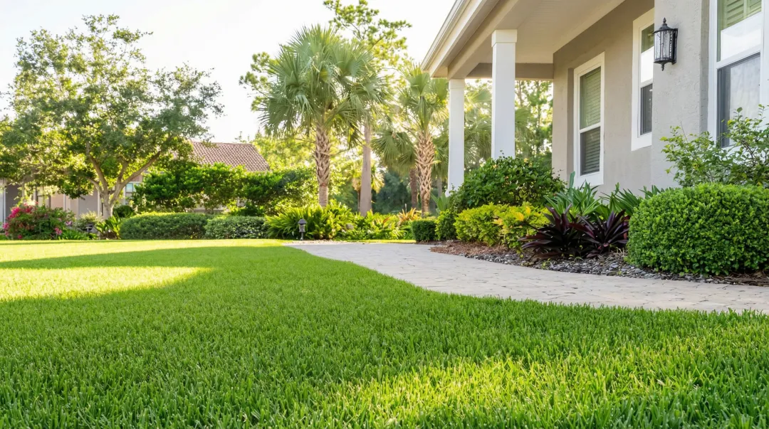 Well-maintained residential lawn with strong curb appeal boosting home sale value