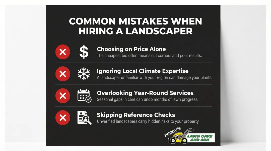 4 common landscaper hiring mistakes Buffalo homeowners and property managers should avoid