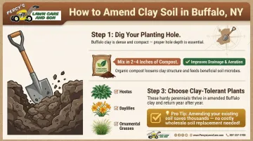 Buffalo clay soil amendment steps for better plant drainage and root health