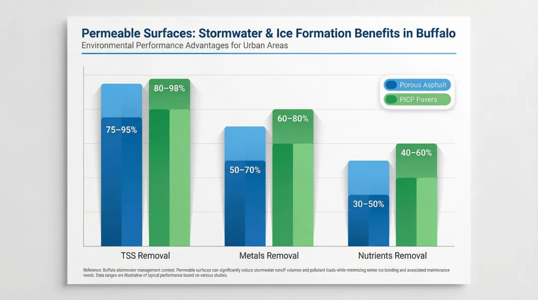Permeable paving versus traditional surface stormwater and pollutant removal performance comparison