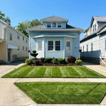 Well-maintained residential landscape in Cheektowaga