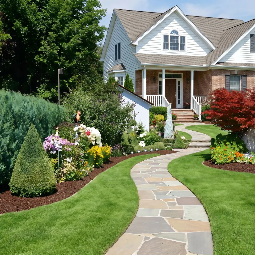 Custom landscape design for a Buffalo home