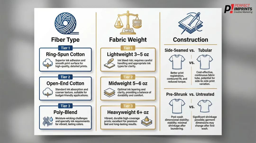 Three key screen printing fabric quality factors cotton weight and construction