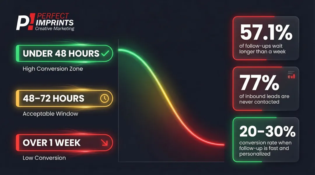 Trade show lead follow-up timing impact on conversion rates and response statistics
