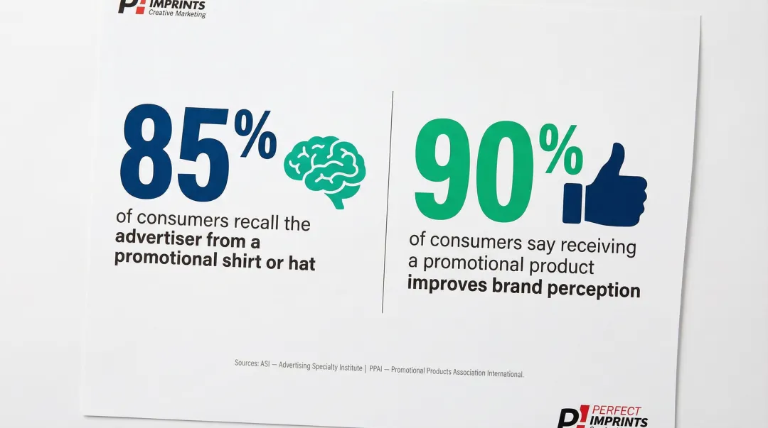 Branded apparel consumer recall and brand perception statistics infographic
