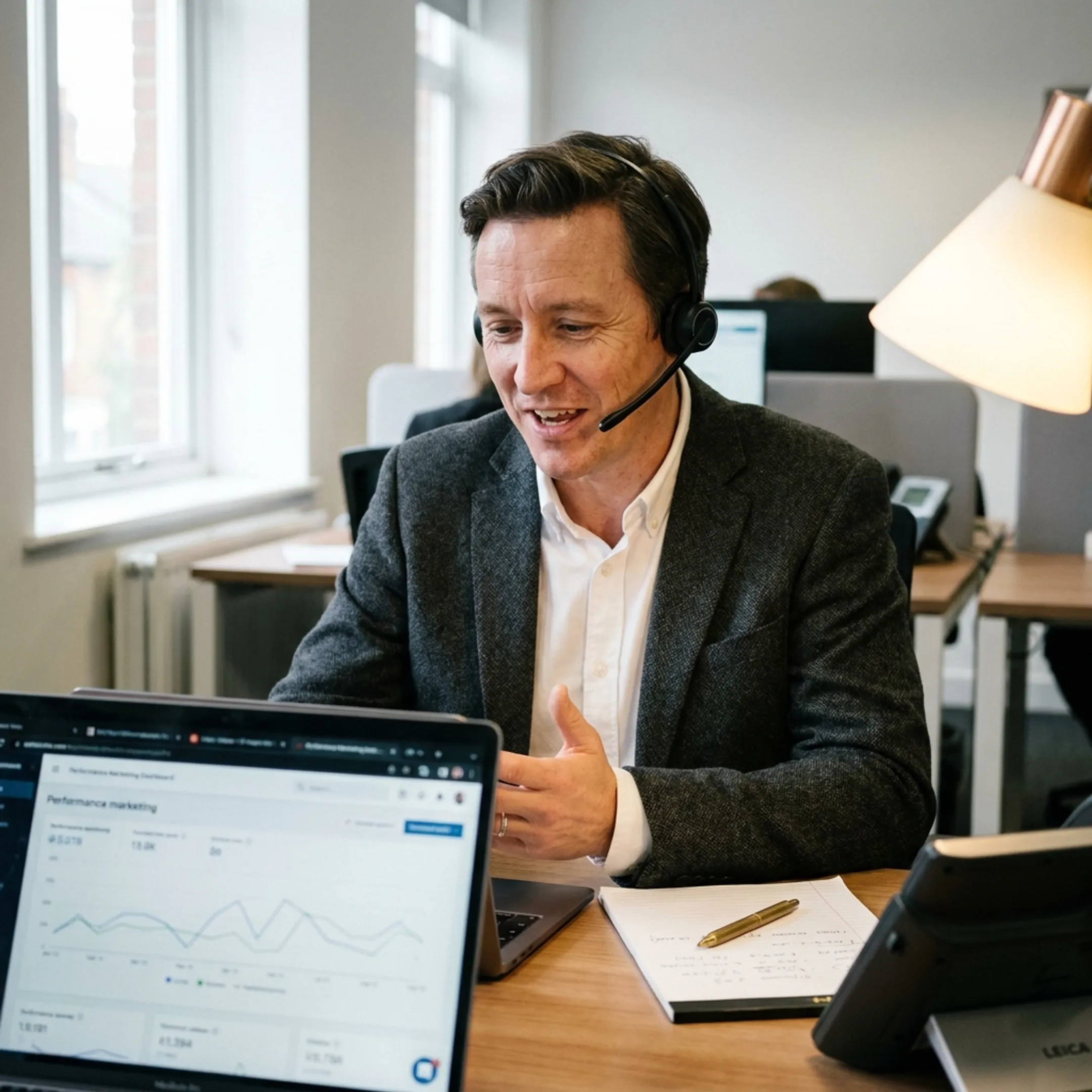 Home services advertiser receiving a qualified customer call