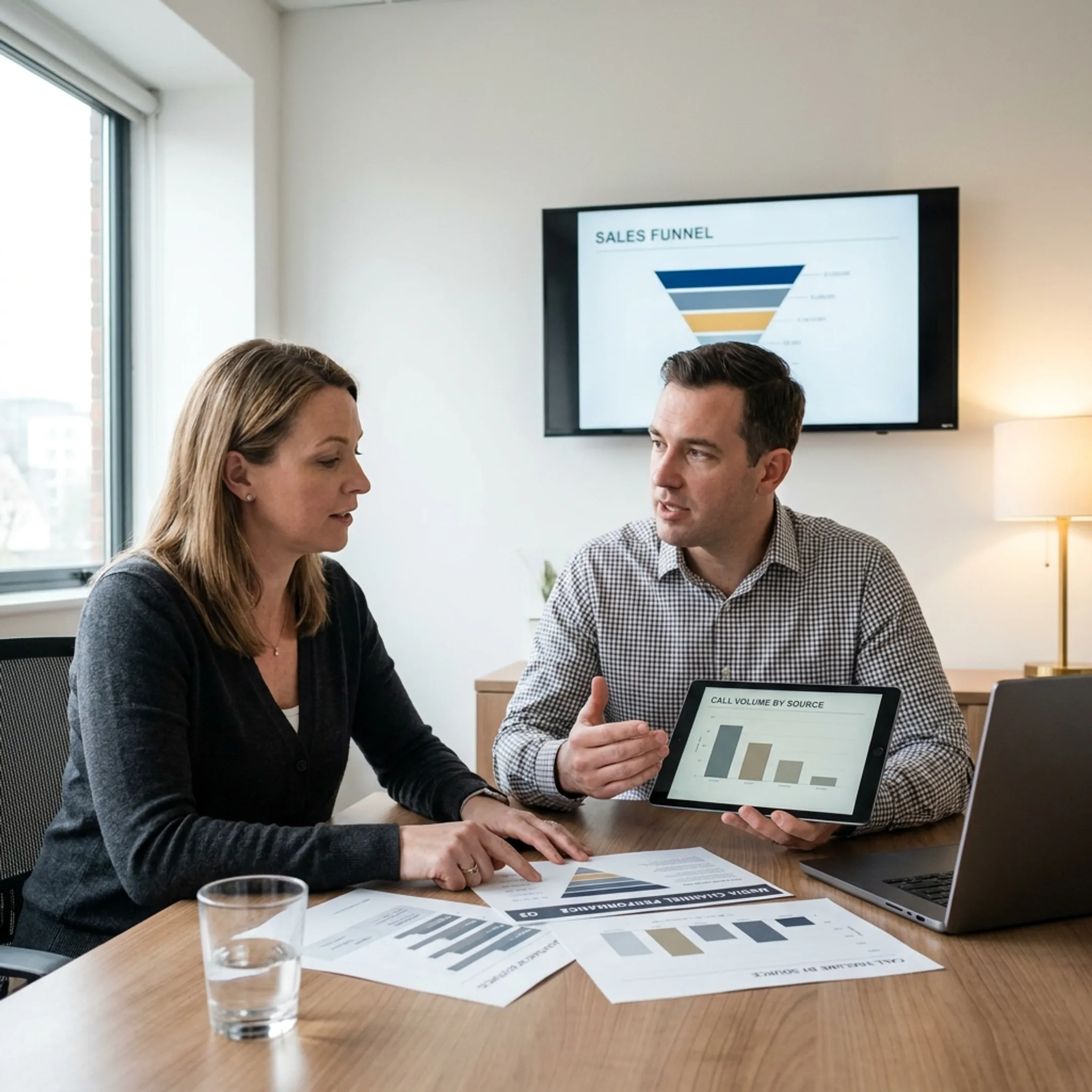 Home services marketing campaign strategy meeting