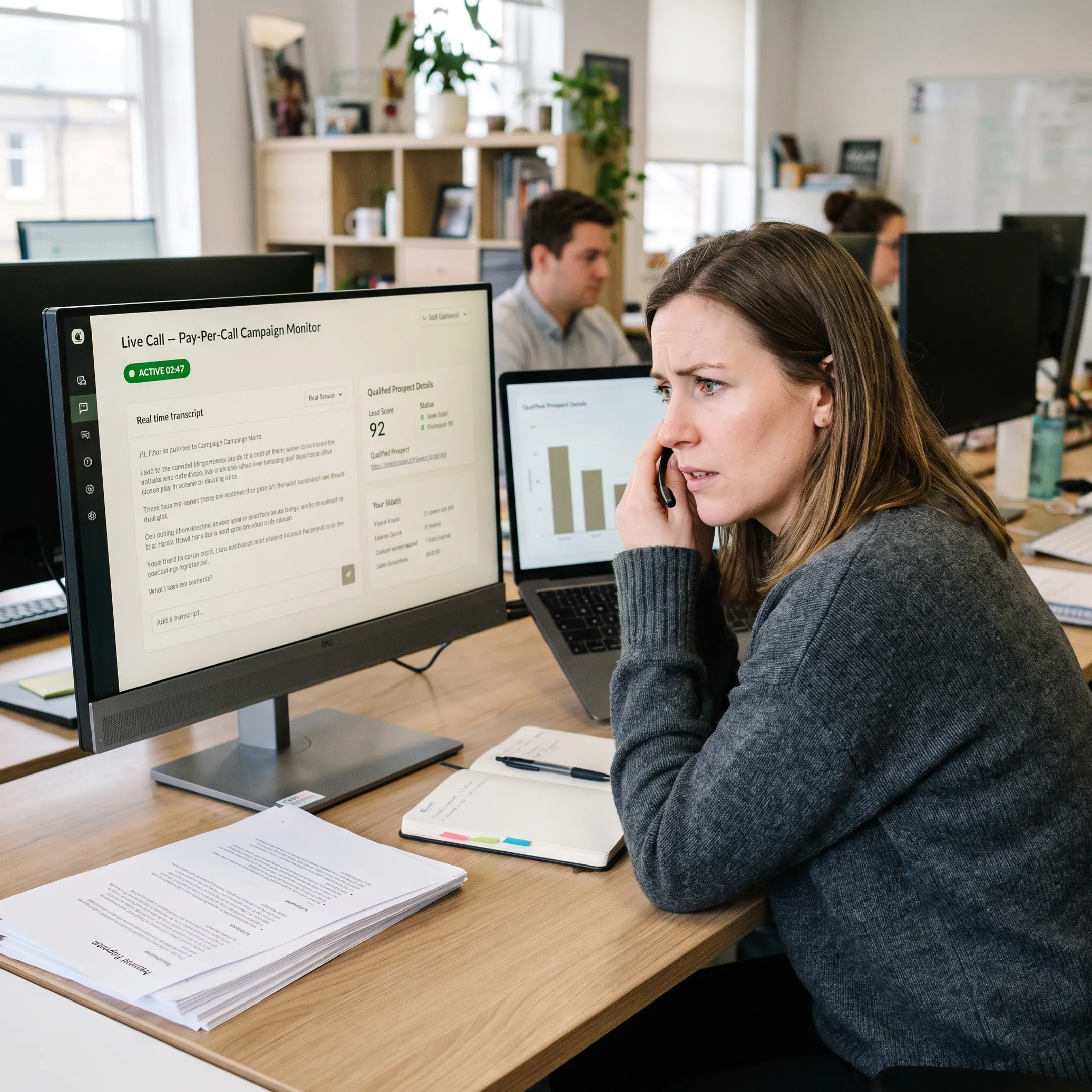 AI voice agent handling a qualified prospect call for a marketing campaign