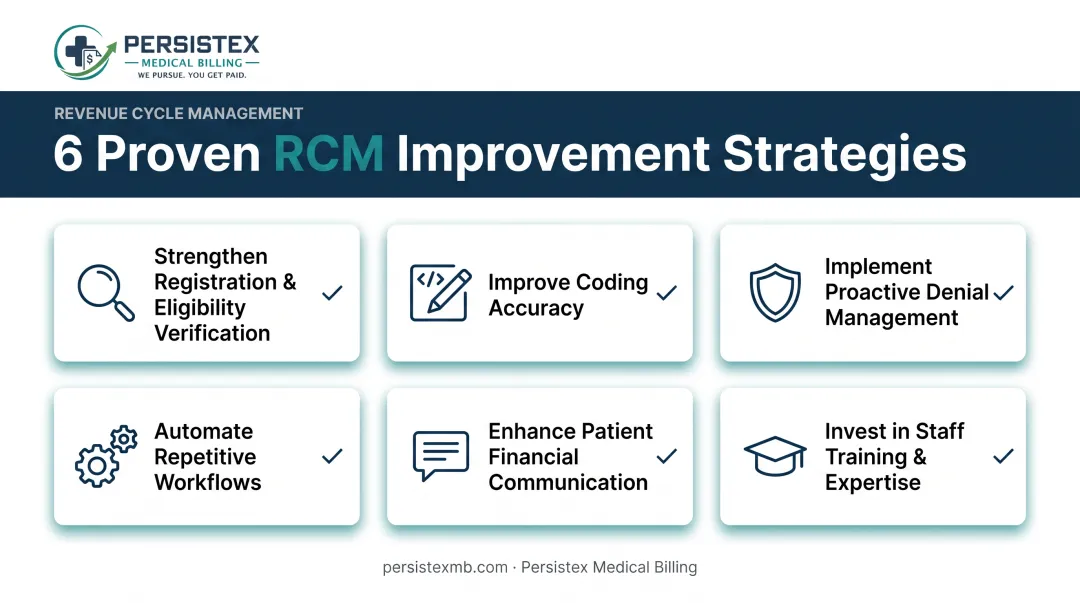 Six proven strategies to improve medical practice revenue cycle management