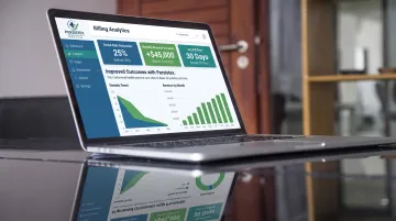Behavioral health practice revenue dashboard showing reduced claim denials