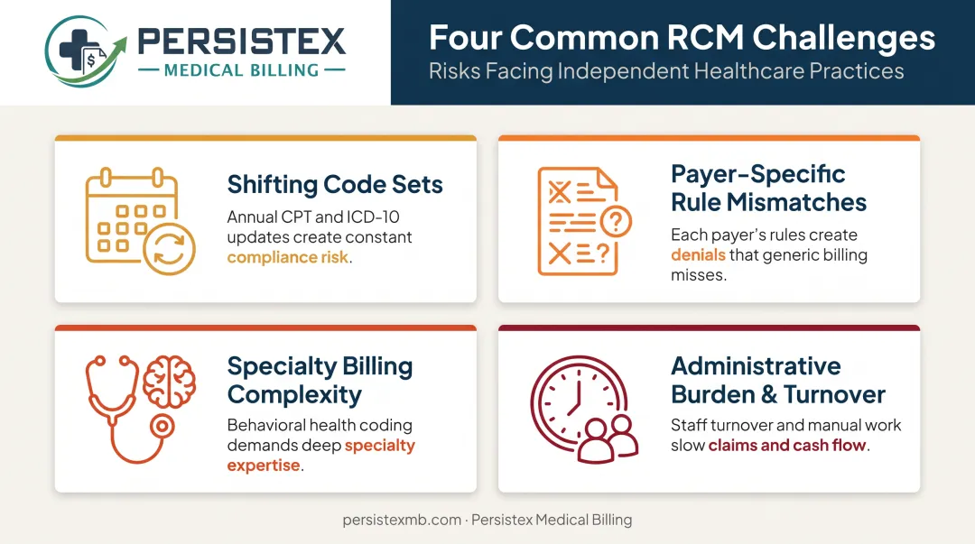 Four common revenue cycle management challenges facing medical practices